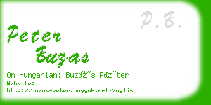 peter buzas business card